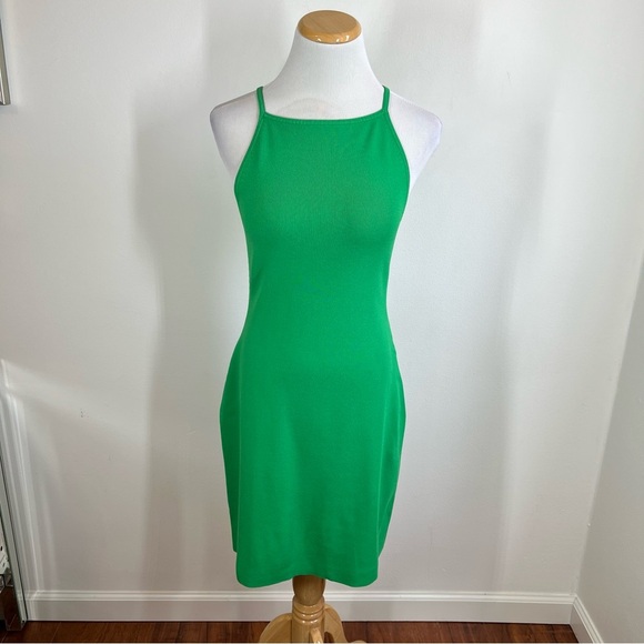 COS Bodycon Mini Dress Green Size S B25 - Picture 3 of 6